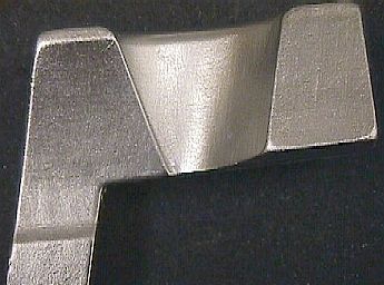 Closeup of stainless steel part
